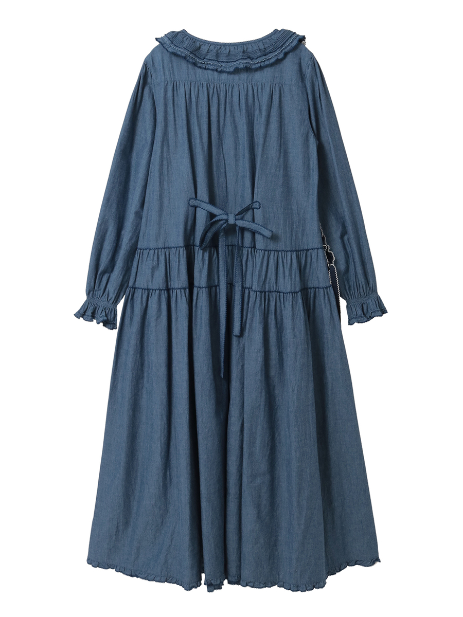 エプロン付きダンガリーワンピース 詳細画像 アカ&times;シロ 2