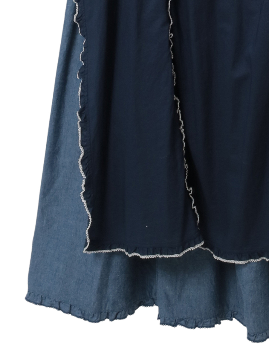 エプロン付きダンガリーワンピース 詳細画像 アカ&times;シロ 5