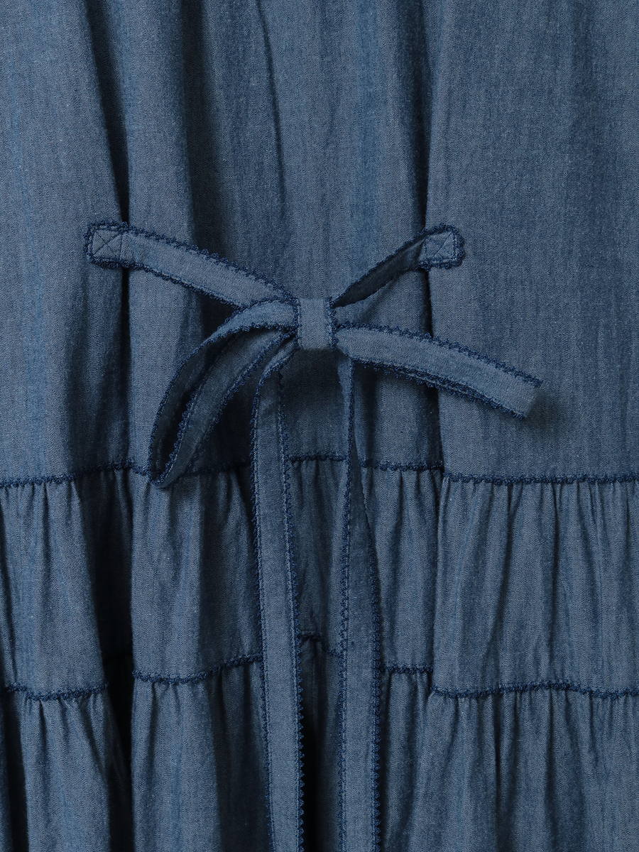 エプロン付きダンガリーワンピース 詳細画像 アカ&times;シロ 7