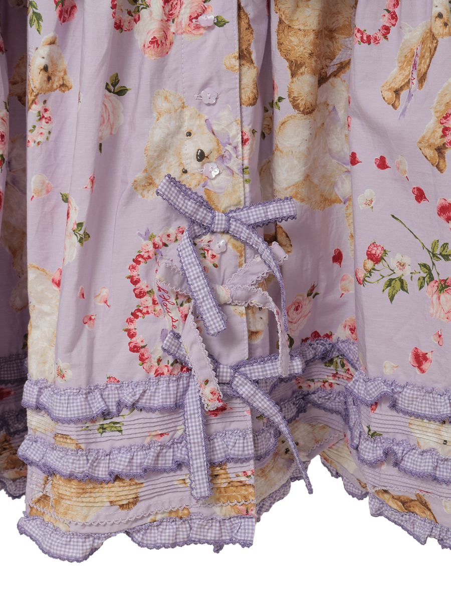 テディローズプリントワンピース 詳細画像 ラベンダー 15