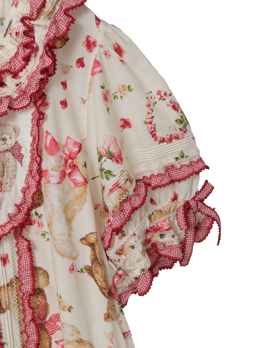 テディローズプリントワンピース 詳細画像 ラベンダー 4