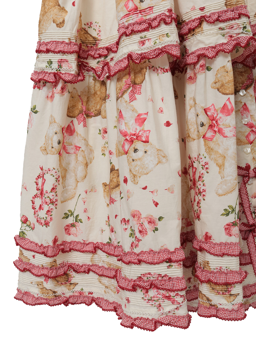 テディローズプリントワンピース 詳細画像 ラベンダー 5