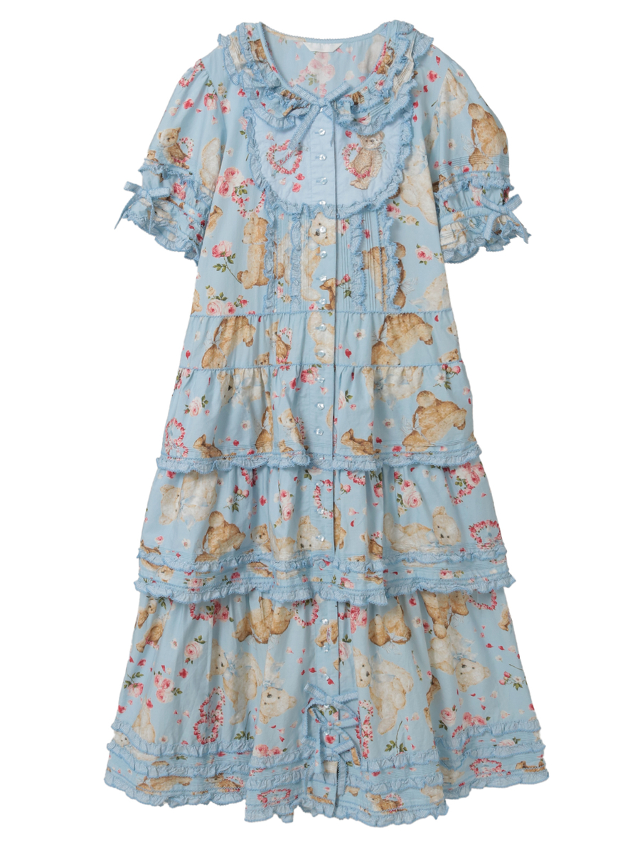 テディローズプリントワンピース 詳細画像 ソライロ 1