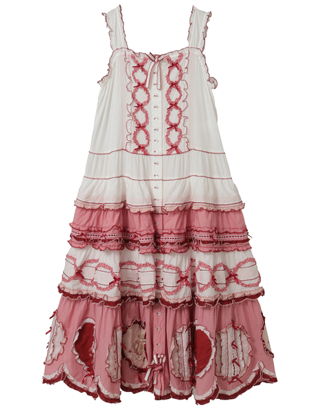 ローン×ギンガムチェックパッチワークワンピース