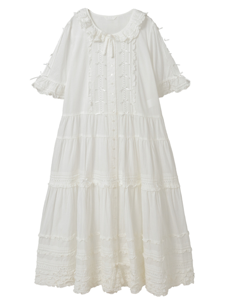 ミニリボンいっぱいローンワンピース