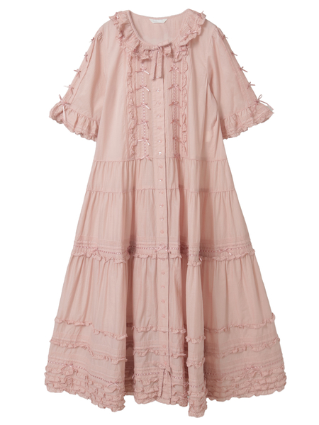 ミニリボンいっぱいローンワンピース