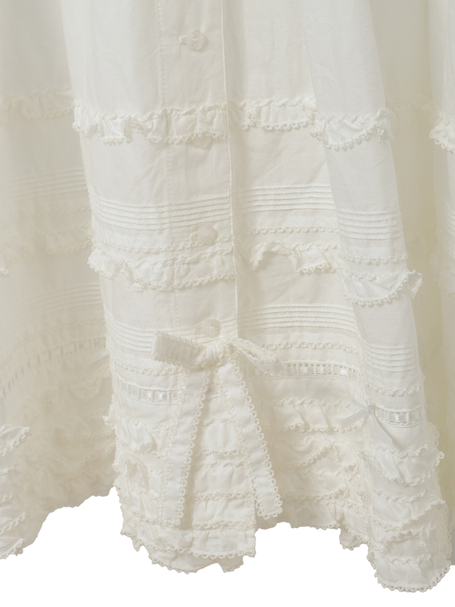 ミニリボンいっぱいローンワンピース 詳細画像 シロ 11