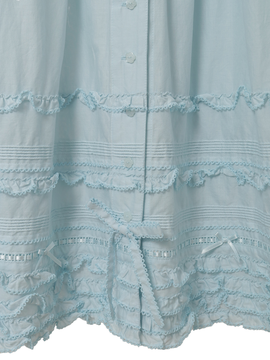 ミニリボンいっぱいローンワンピース 詳細画像 シロ 13