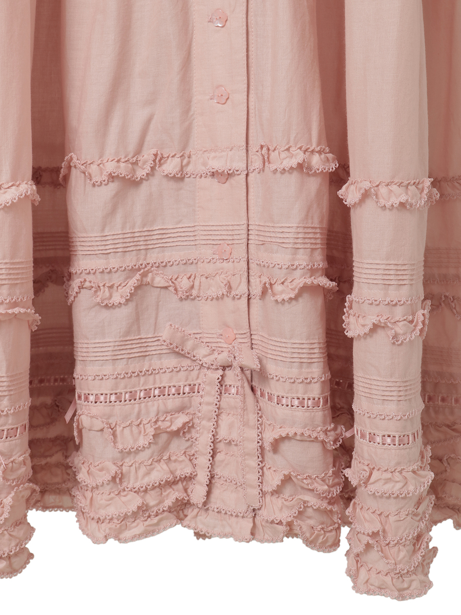 ミニリボンいっぱいローンワンピース 詳細画像 シロ 15