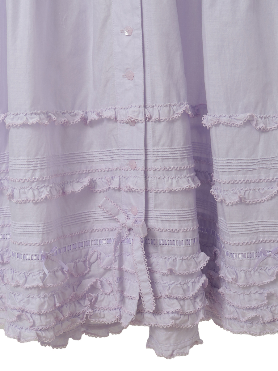 ミニリボンいっぱいローンワンピース 詳細画像 シロ 6