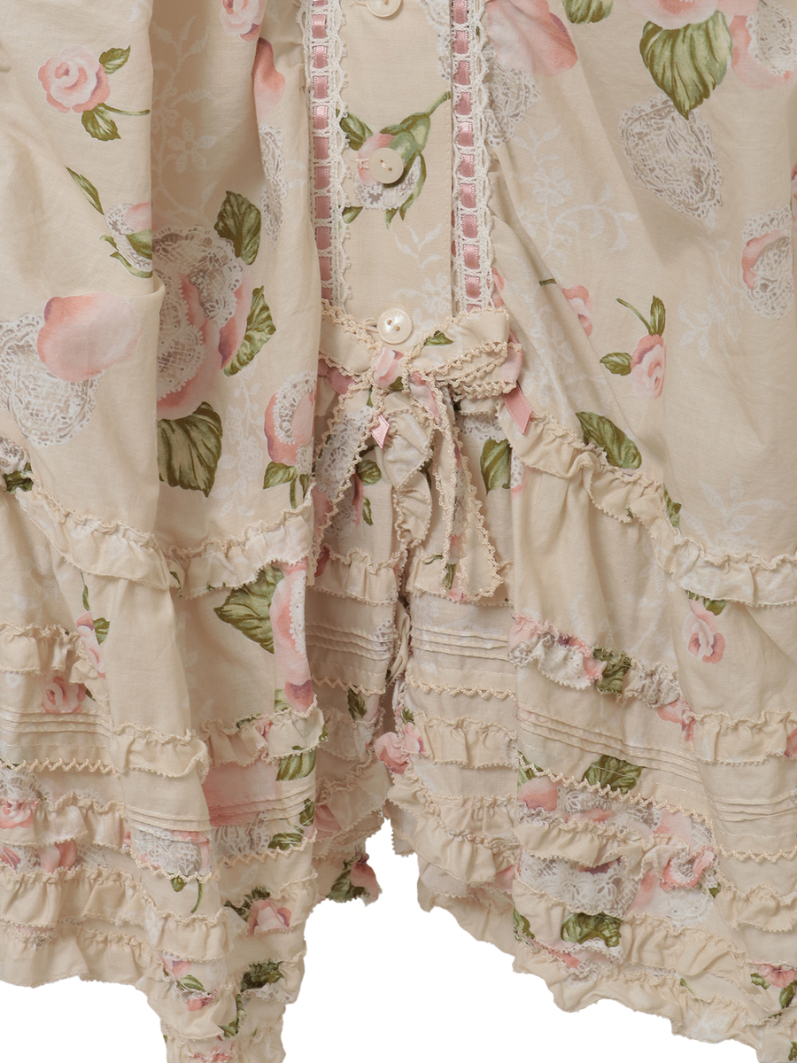 ポワン・ド・ローズプリントノースリーブワンピース 詳細画像 アクアマリン 13