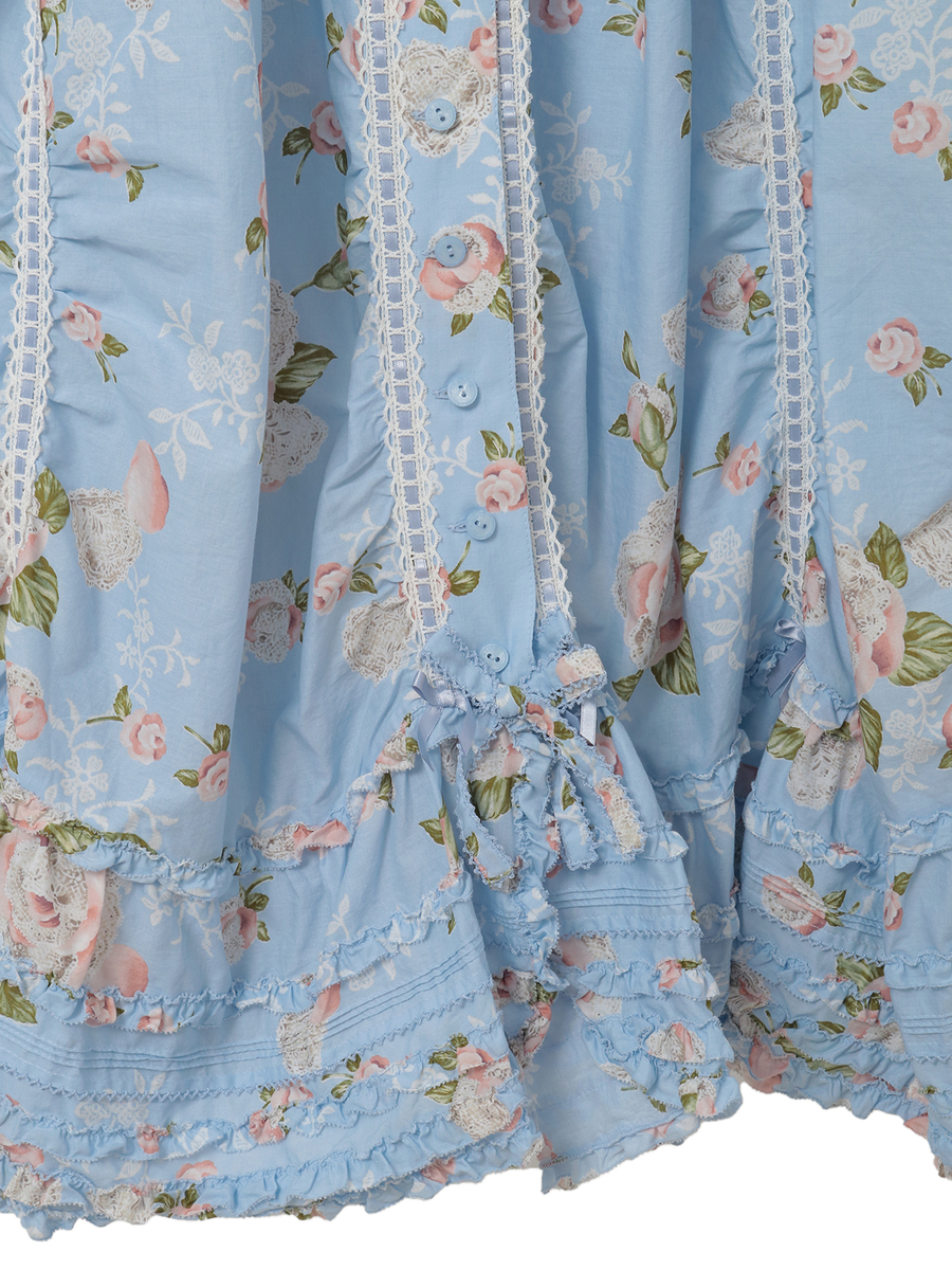 ポワン・ド・ローズプリントノースリーブワンピース 詳細画像 アクアマリン 16