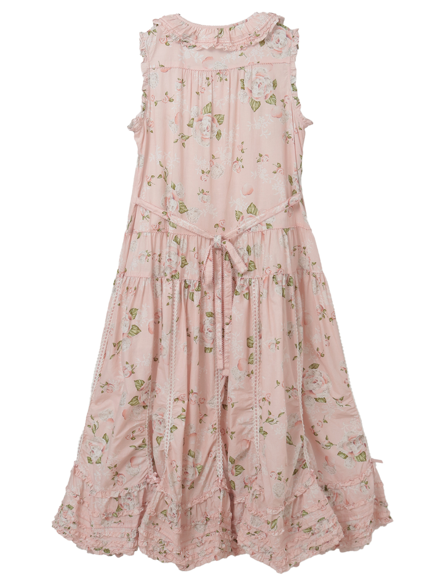 ポワン・ド・ローズプリントノースリーブワンピース 詳細画像 アクアマリン 2