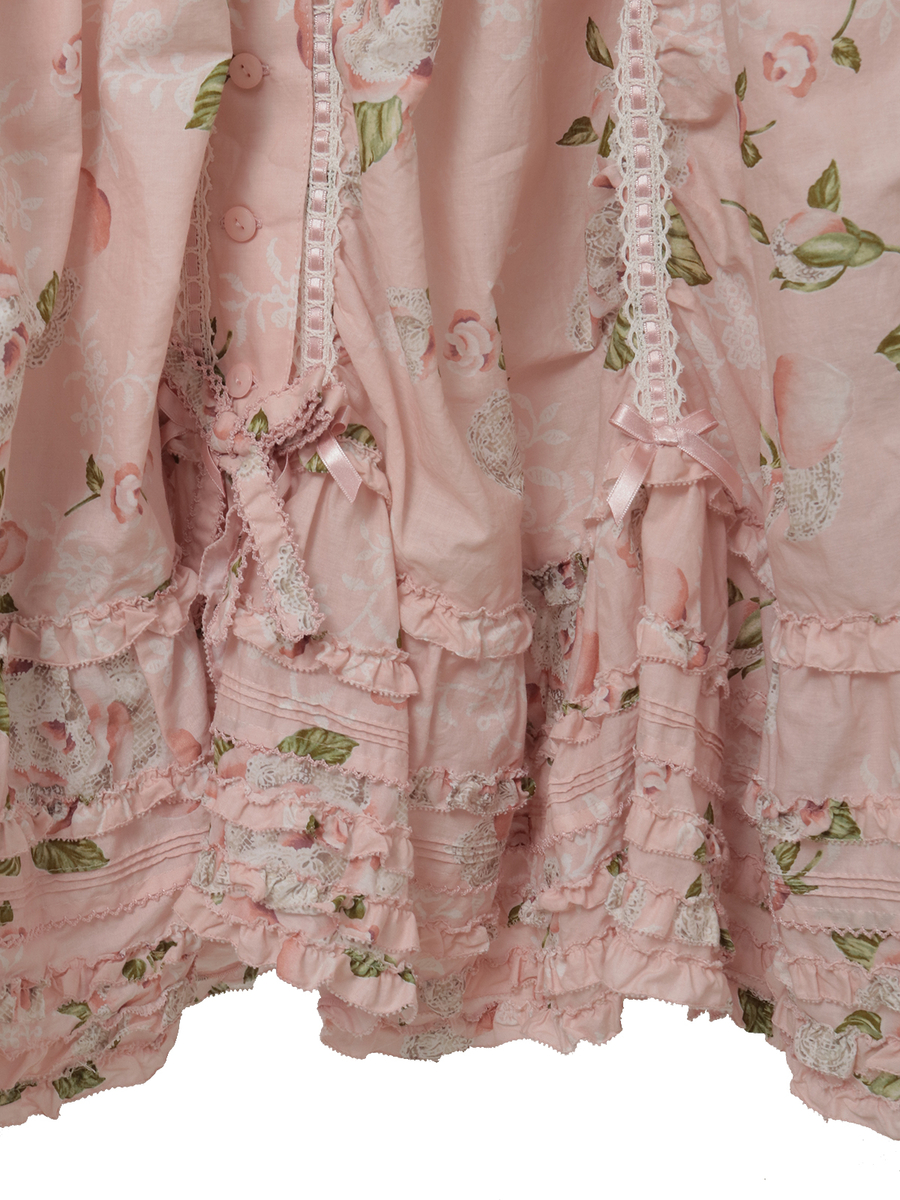 ポワン・ド・ローズプリントノースリーブワンピース 詳細画像 アクアマリン 6