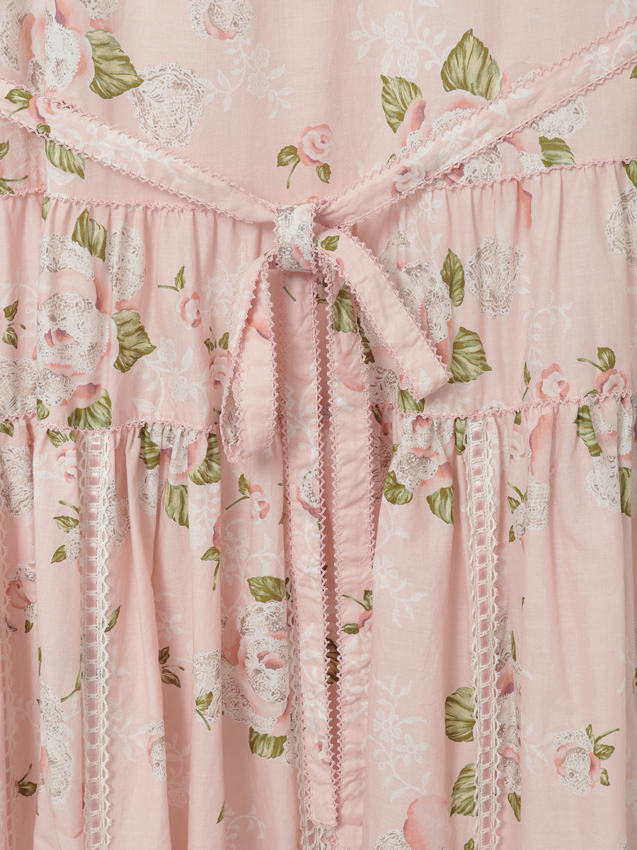 ポワン・ド・ローズプリントノースリーブワンピース 詳細画像 アクアマリン 7