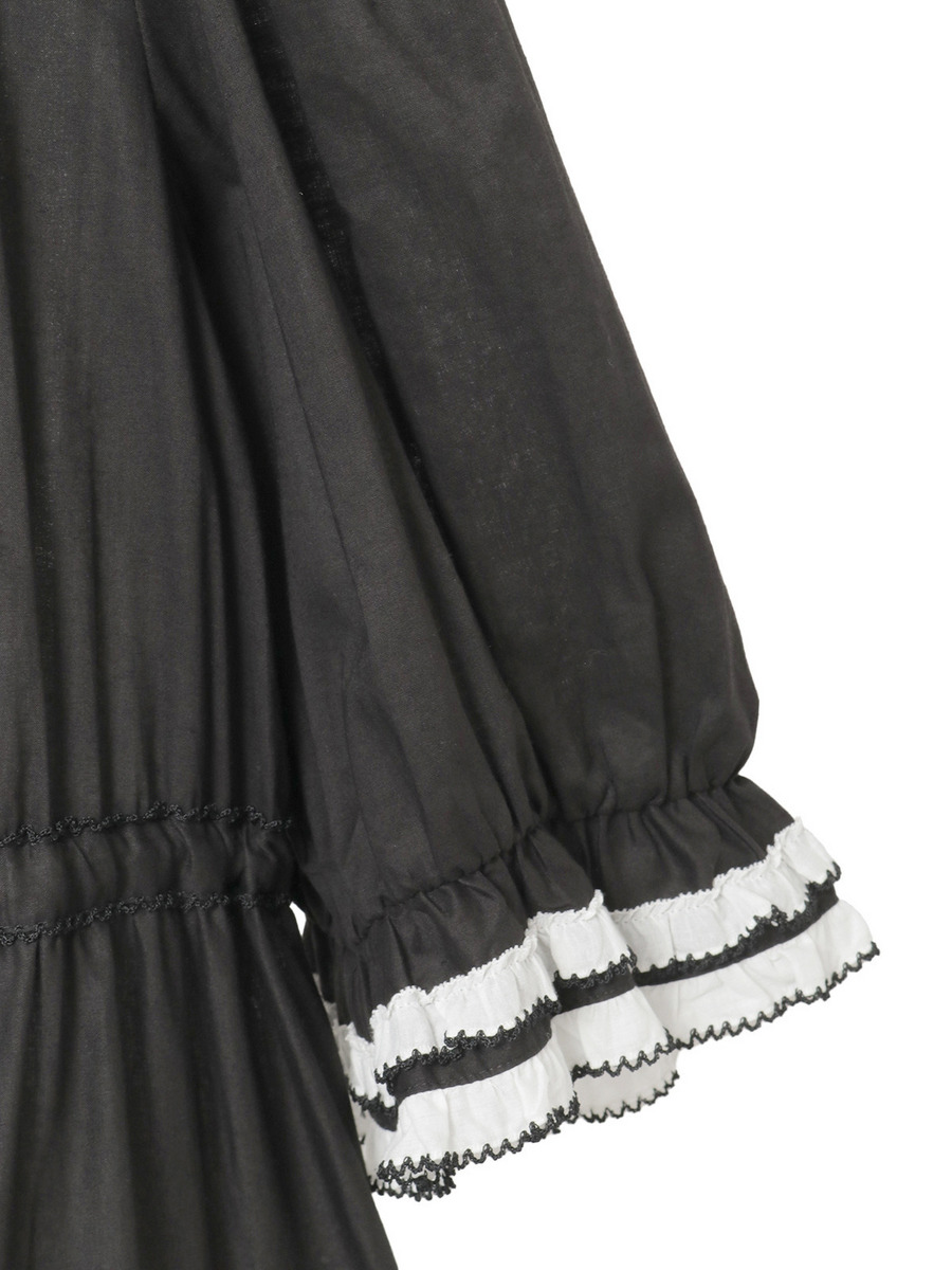 【alcali x Haruka Yoshizawa】猫耳付け襟ローンワンピース 詳細画像 ブラック 5