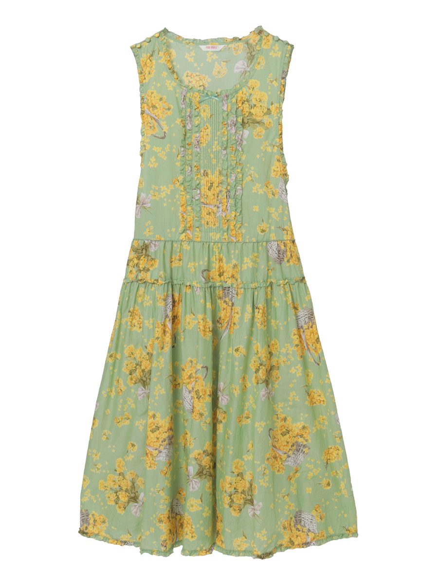 なのはなプリントミディワンピース 詳細画像 ミントグリーン 1