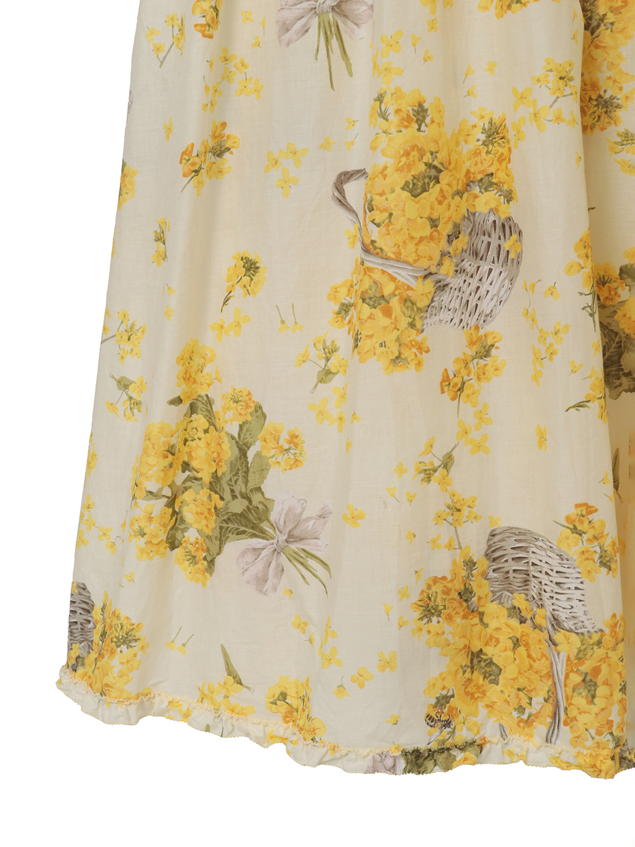 なのはなプリントミディワンピース 詳細画像 ミントグリーン 7