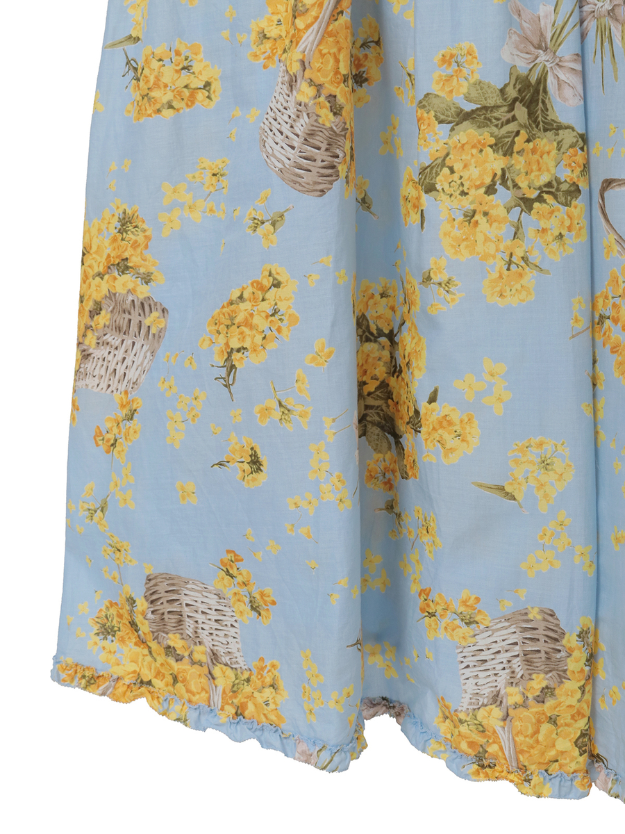 なのはなプリントミディワンピース 詳細画像 ミントグリーン 9