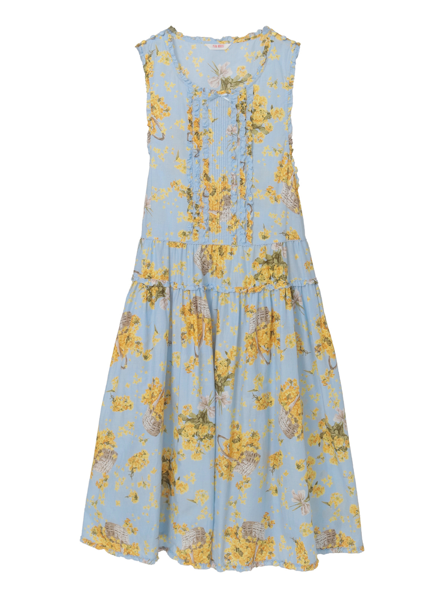 なのはなプリントミディワンピース 詳細画像 ミズイロ 1