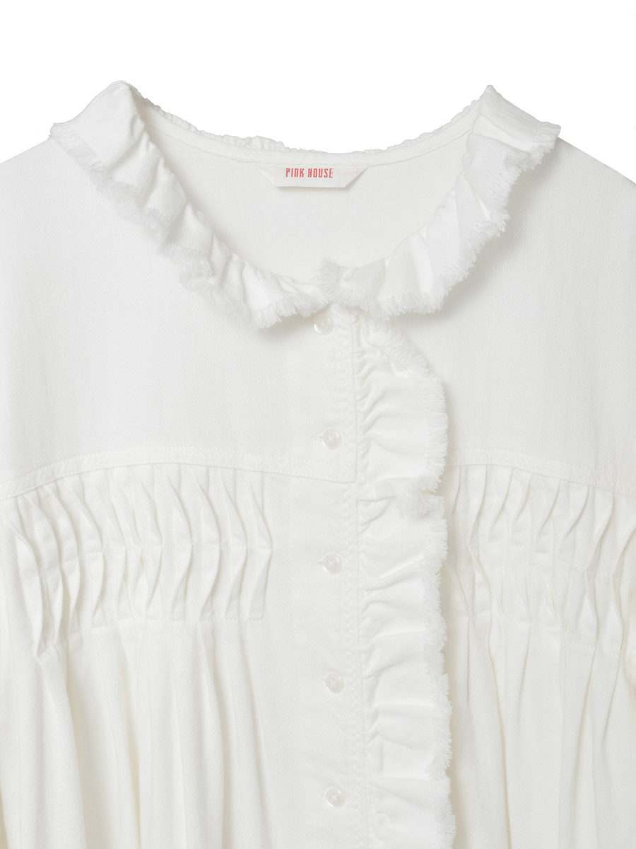 ムラ糸デニムミディワンピース 詳細画像 クロ 8