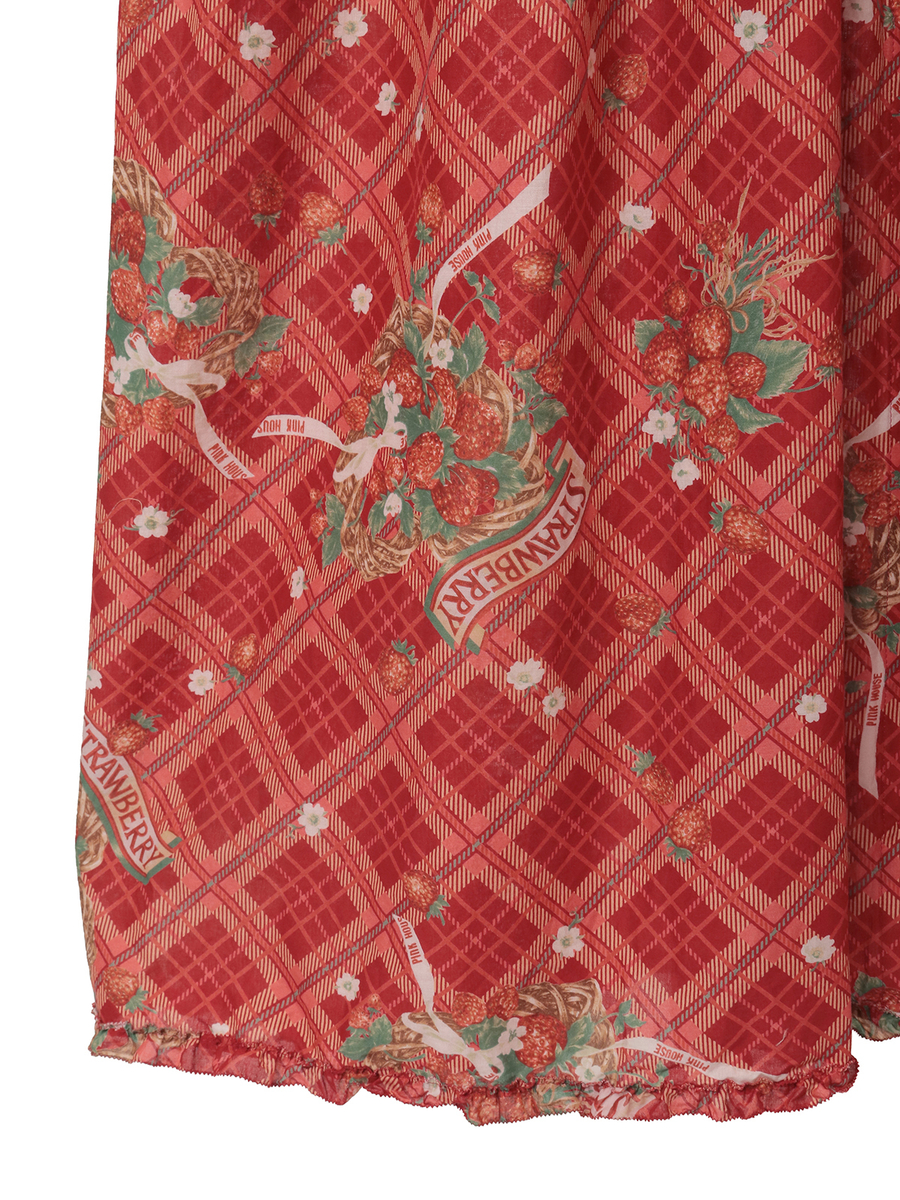 苺リースプリントミディワンピース 詳細画像 シャンパン 5