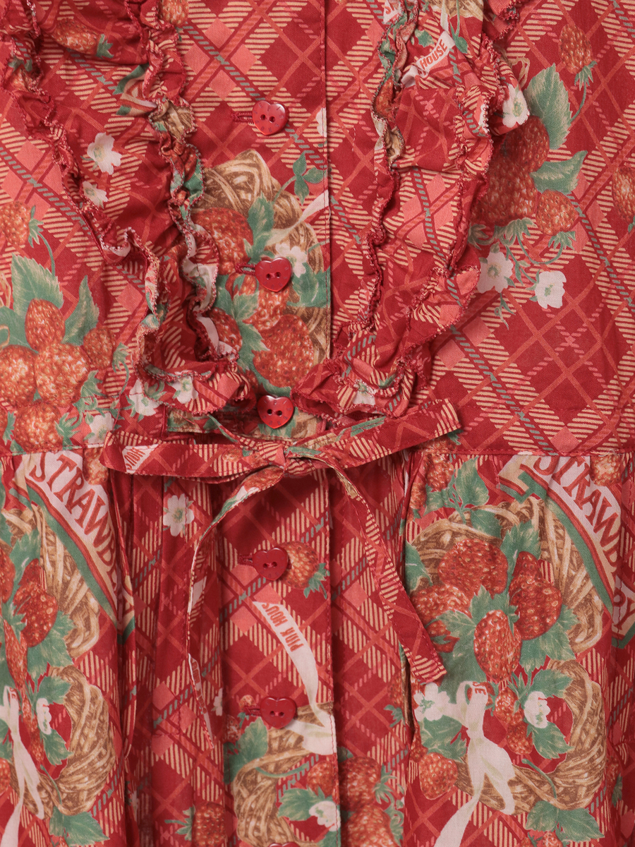 苺リースプリントミディワンピース 詳細画像 シャンパン 6