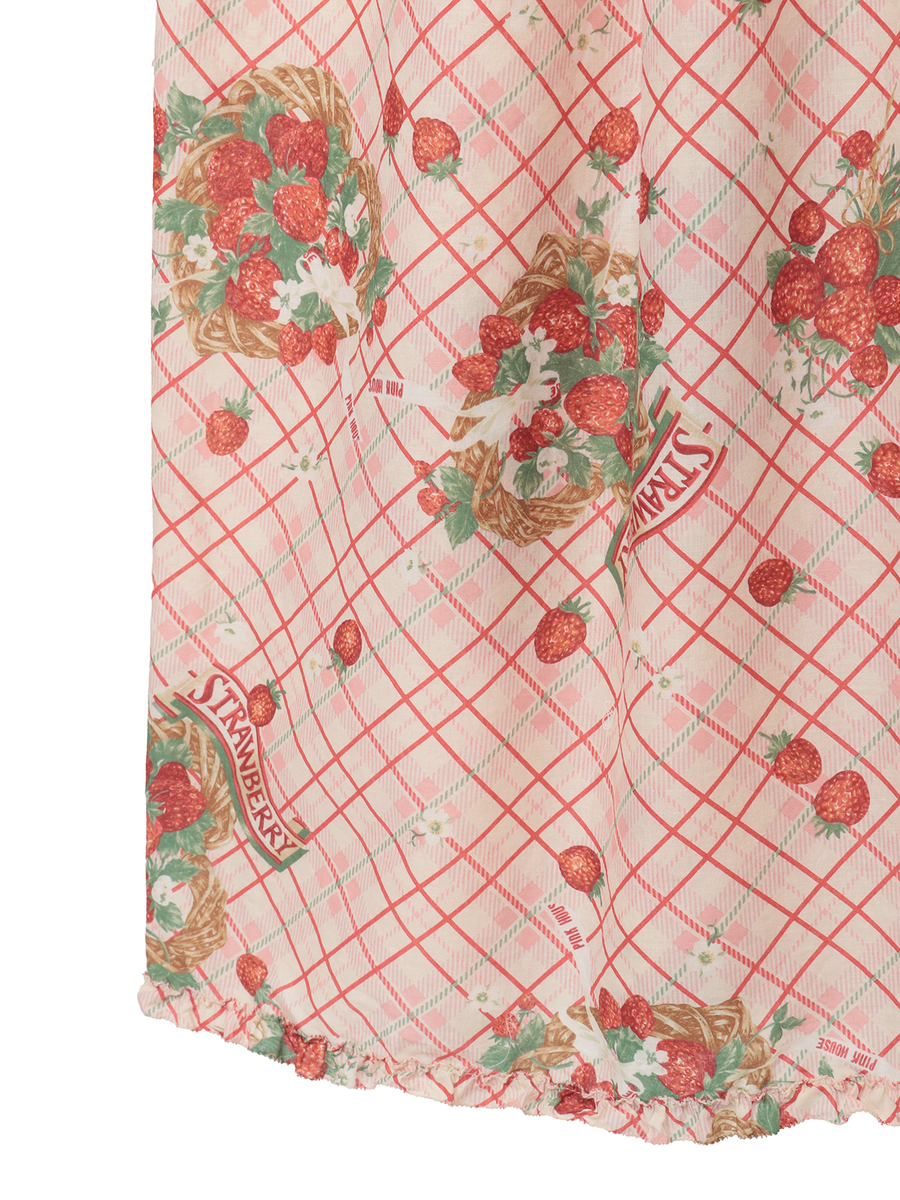 苺リースプリントミディワンピース 詳細画像 シャンパン 8