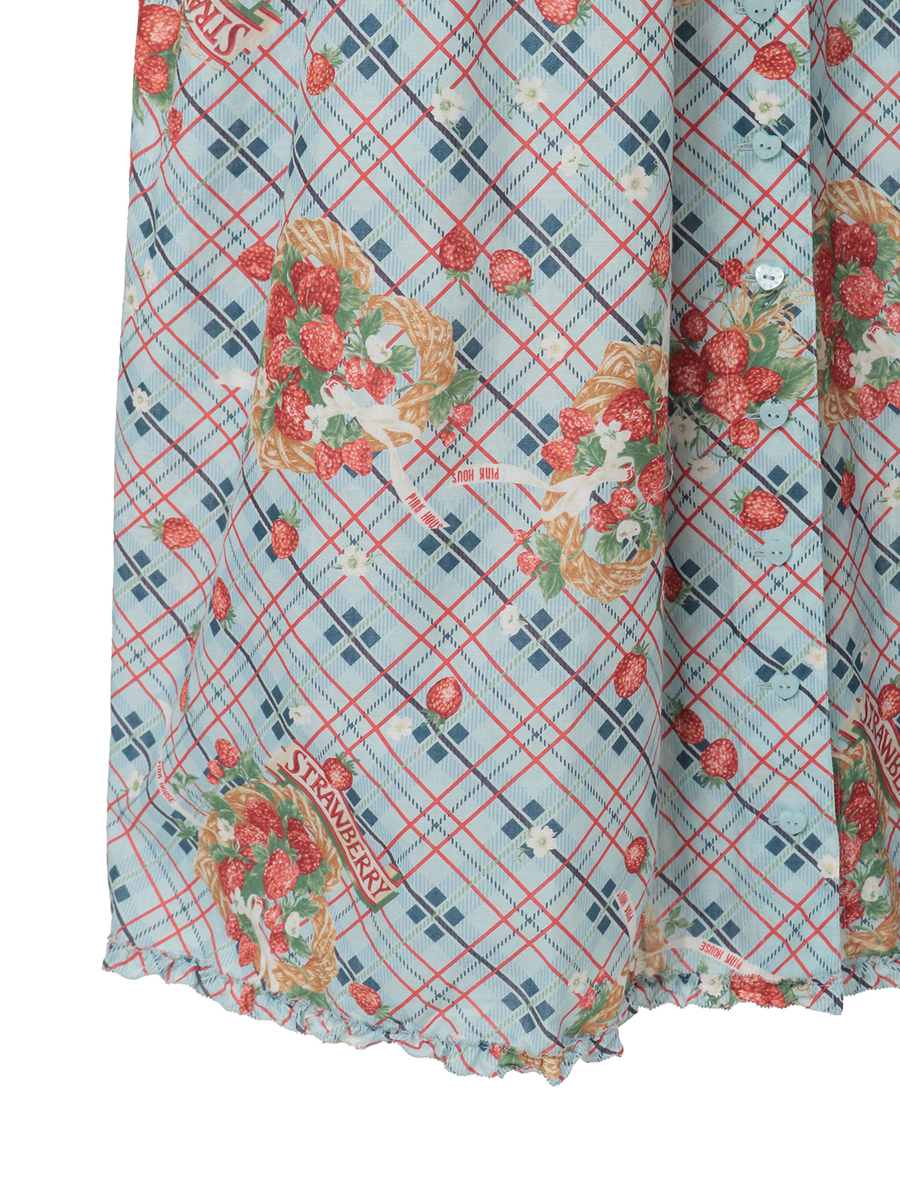 苺リースプリントミディワンピース 詳細画像 シャンパン 9