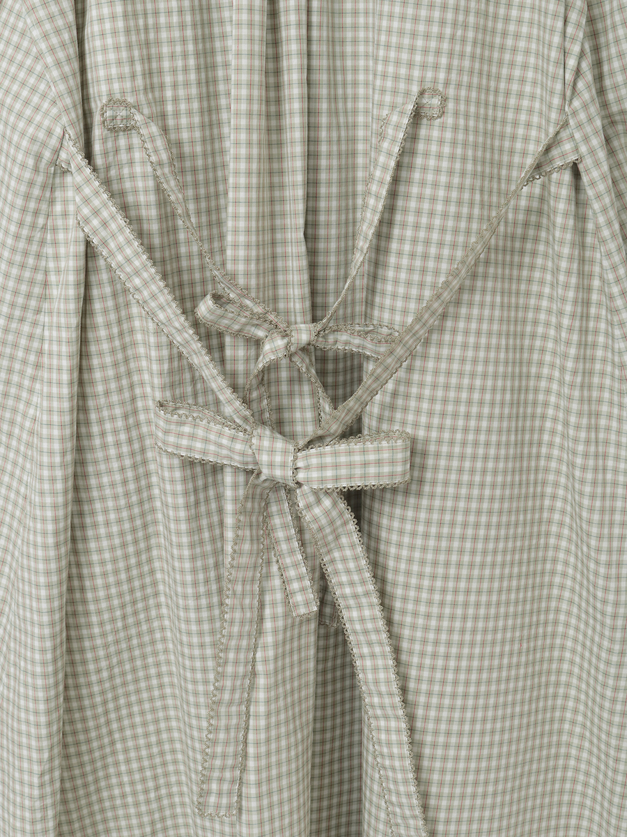 オリジナルチェックフード付きワンピース 詳細画像 ピンク系 8