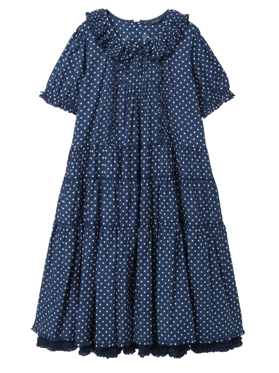 ペチ付きミディワンピース 詳細画像 ピンク&times;シロ 1