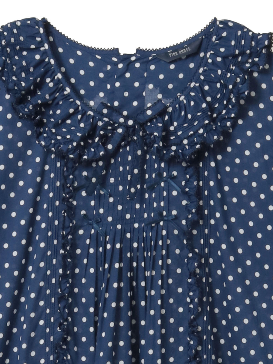 ペチ付きミディワンピース 詳細画像 ピンク&times;シロ 3