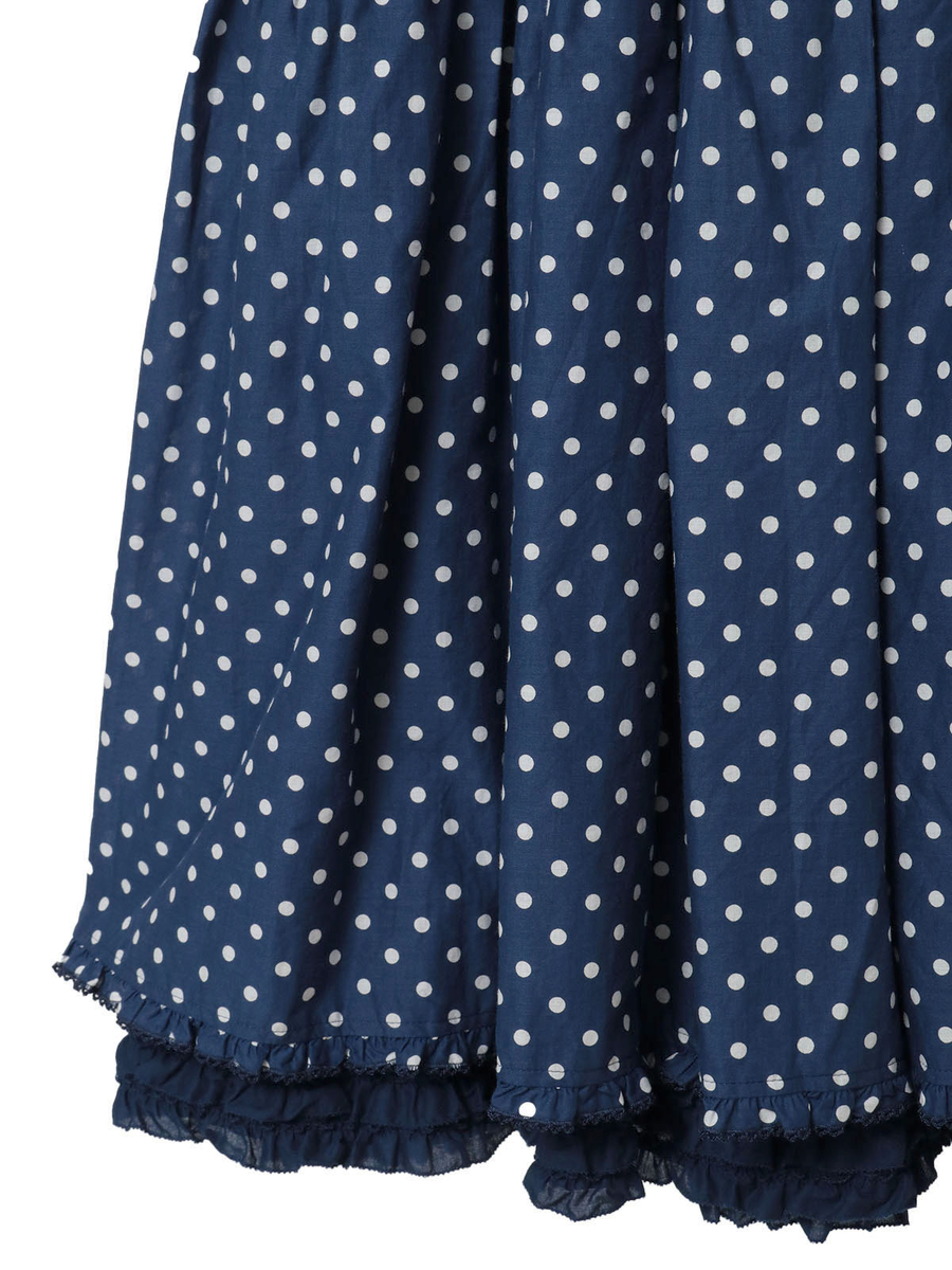 ペチ付きミディワンピース 詳細画像 ピンク&times;シロ 6