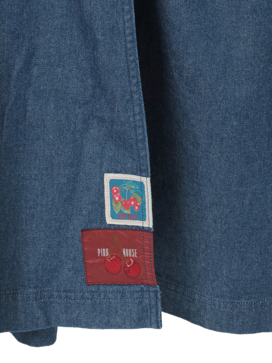 ネームワッペン使いデニムサロペットワンピース｜ピンクハウス