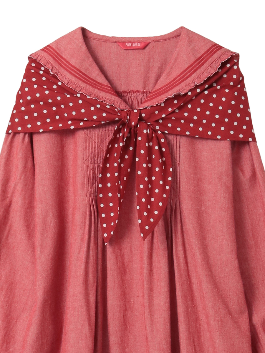 水玉スカーフ付きダンガリーセーラーワンピース 詳細画像 ブリーチ 3