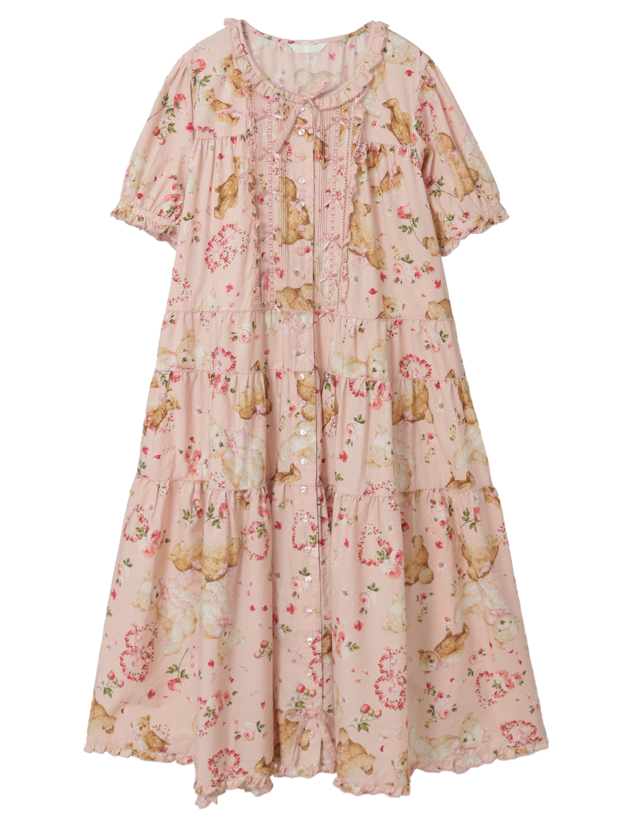 テディローズプリントミディワンピース 詳細画像 ソライロ 1