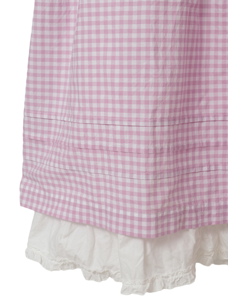 ギンガムチェックレイヤードワンピース 詳細画像 バイオレット 10