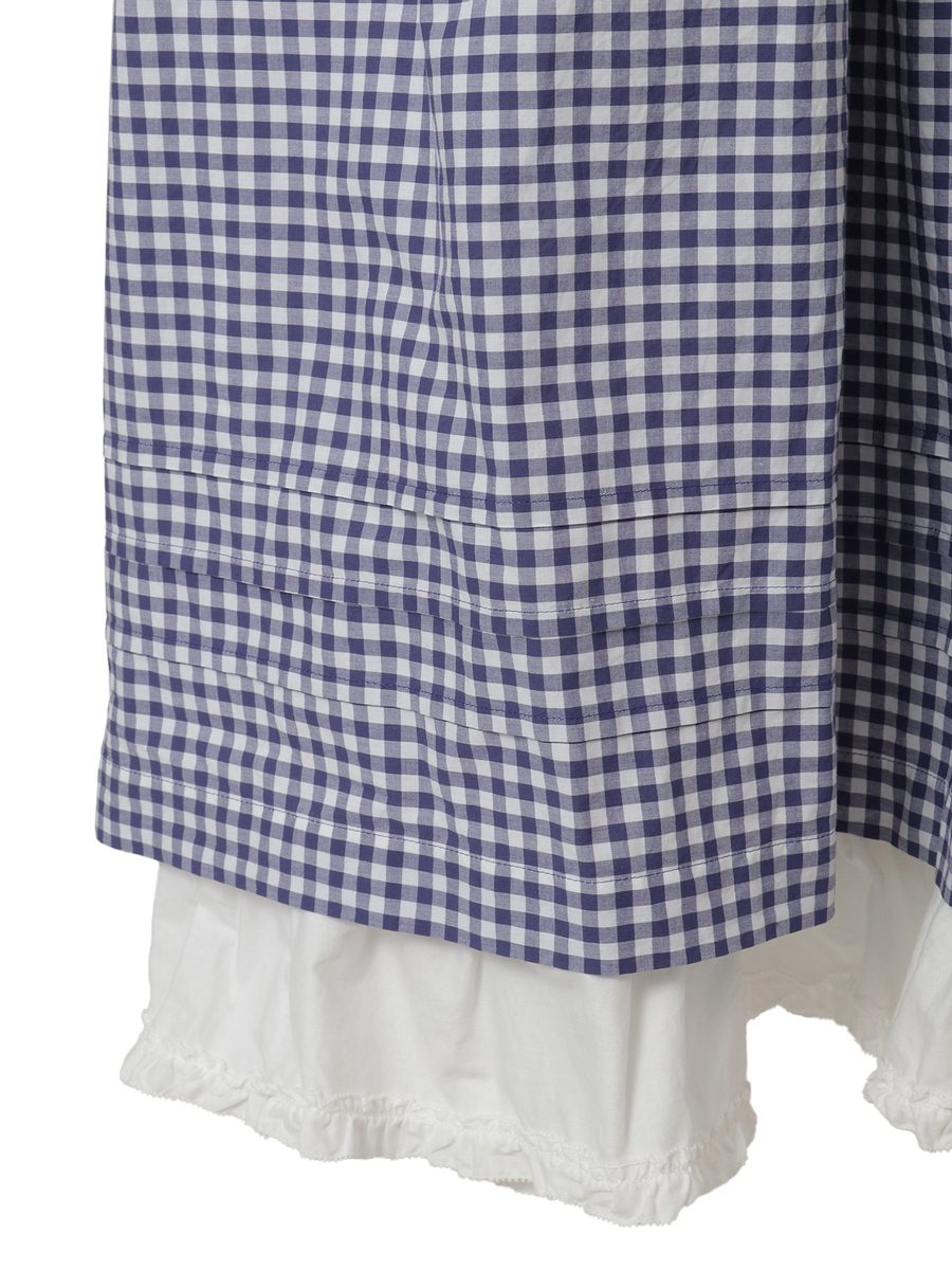 ギンガムチェックレイヤードワンピース 詳細画像 バイオレット 11