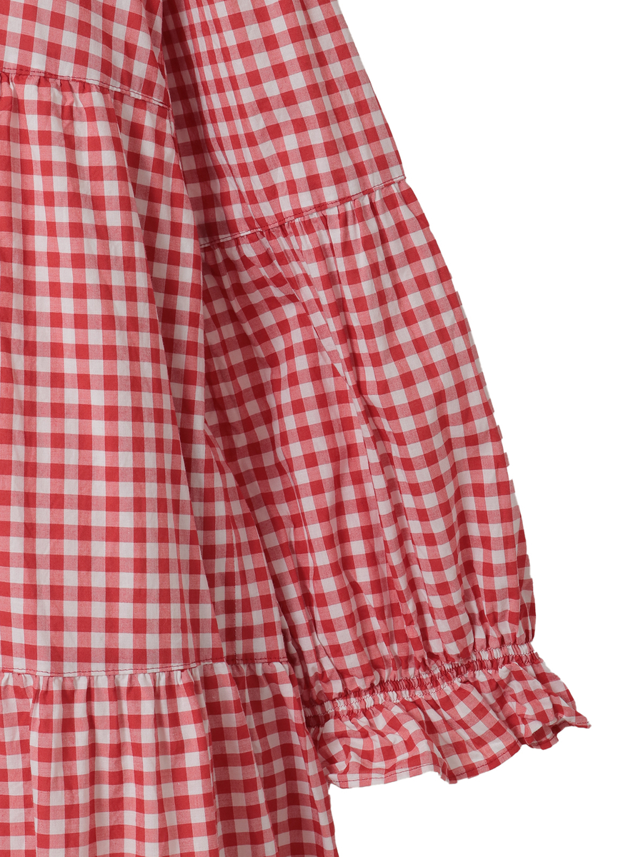 ギンガムチェックレイヤードワンピース 詳細画像 バイオレット 5