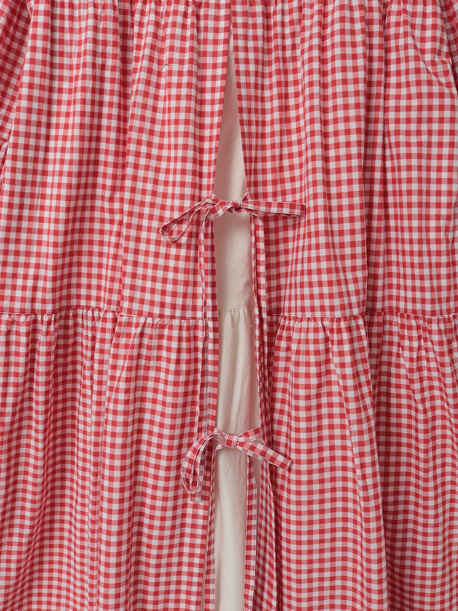 ギンガムチェックレイヤードワンピース 詳細画像 バイオレット 7