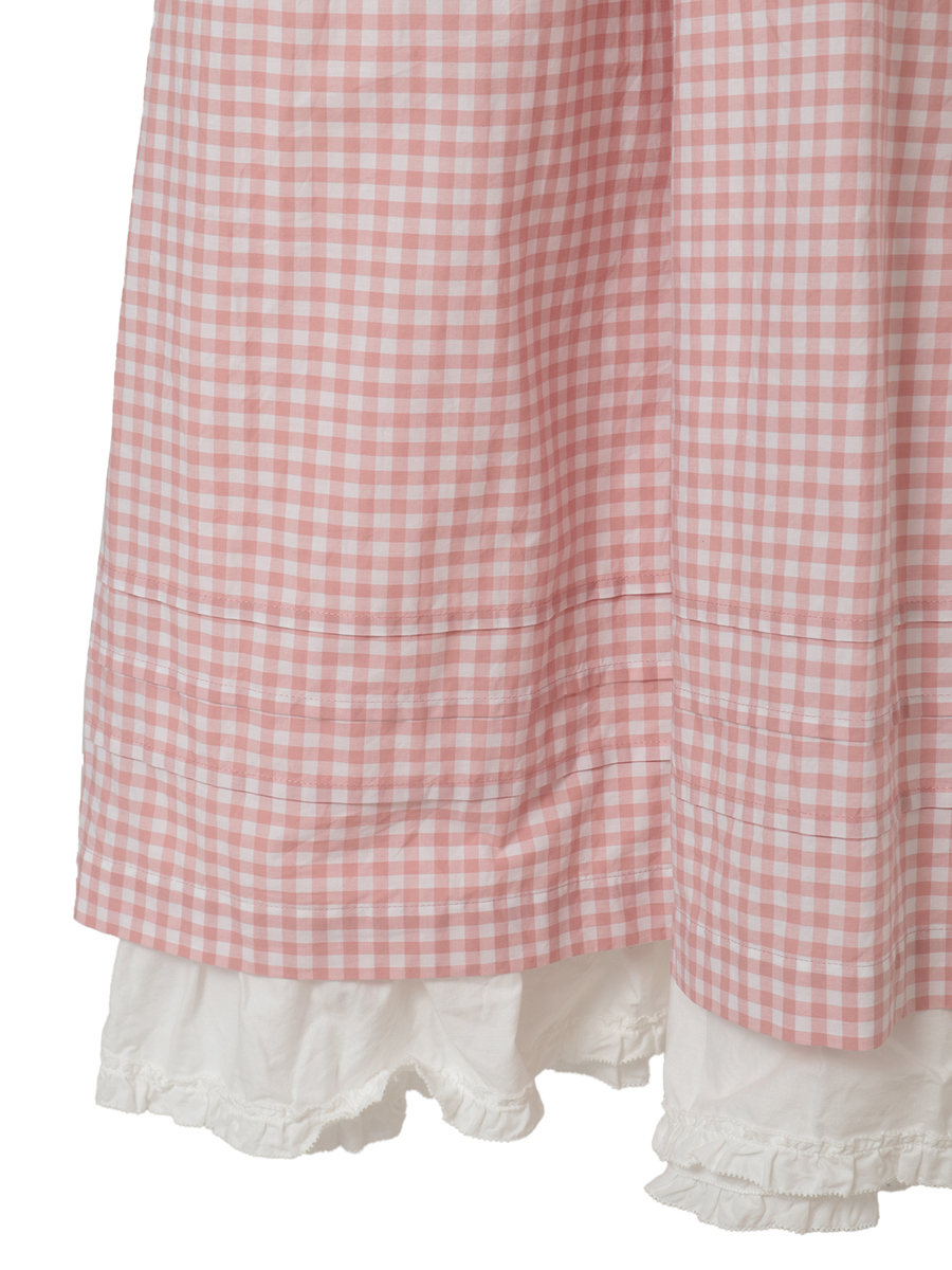 ギンガムチェックレイヤードワンピース 詳細画像 バイオレット 9