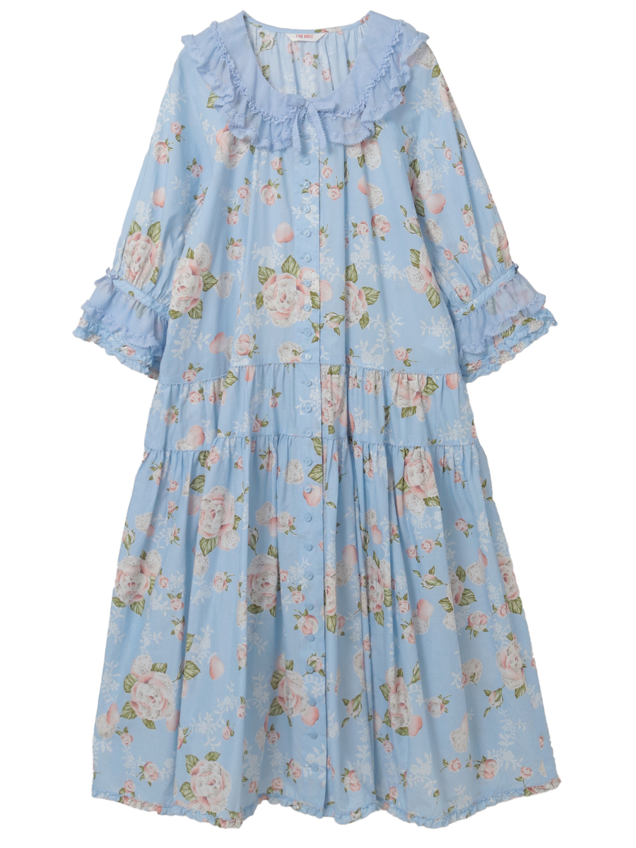 ポワン・ド・ローズプリントミディワンピース 詳細画像 ペールピンク 1