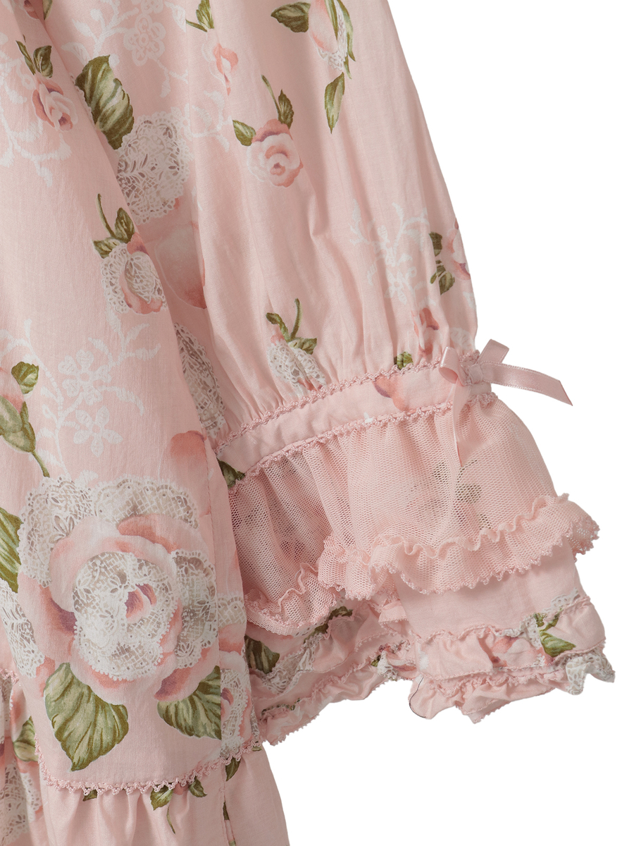 ポワン・ド・ローズプリントミディワンピース 詳細画像 ペールピンク 12