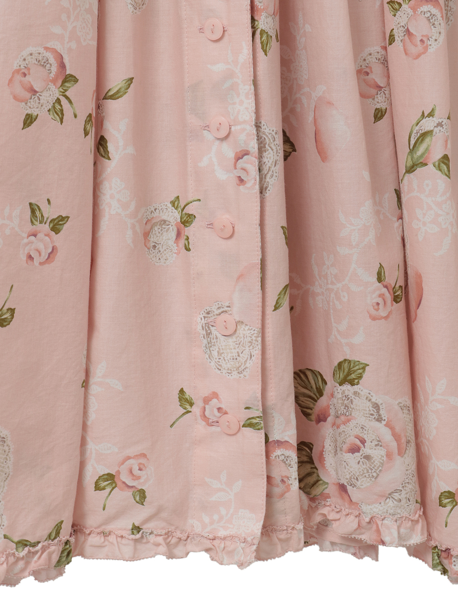 ポワン・ド・ローズプリントミディワンピース 詳細画像 ペールピンク 13