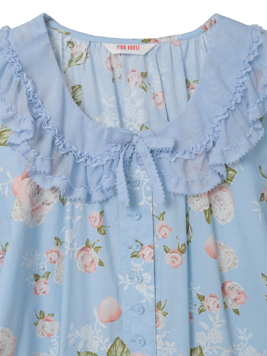 ポワン・ド・ローズプリントミディワンピース 詳細画像 ペールピンク 3