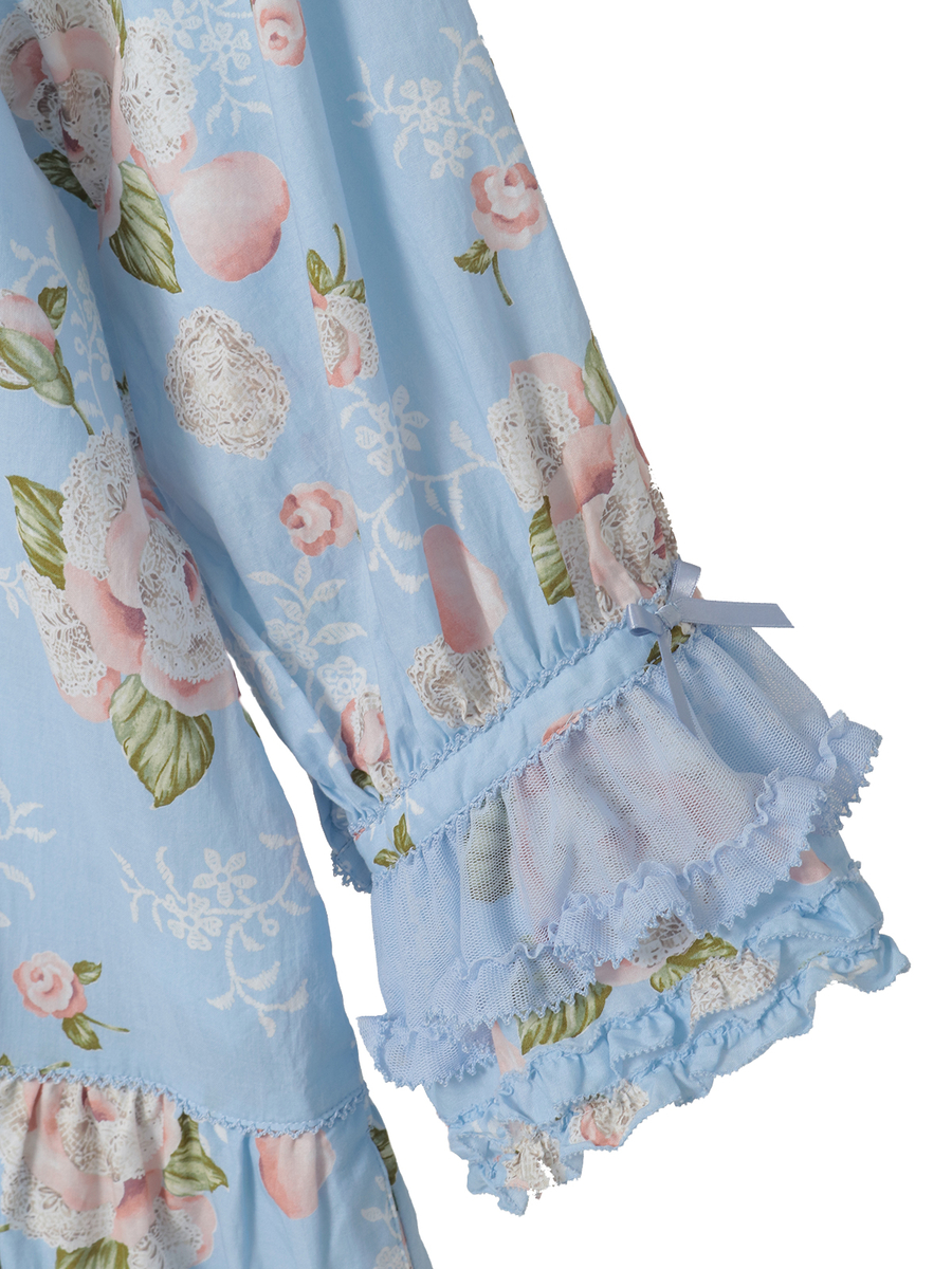 ポワン・ド・ローズプリントミディワンピース 詳細画像 ペールピンク 4