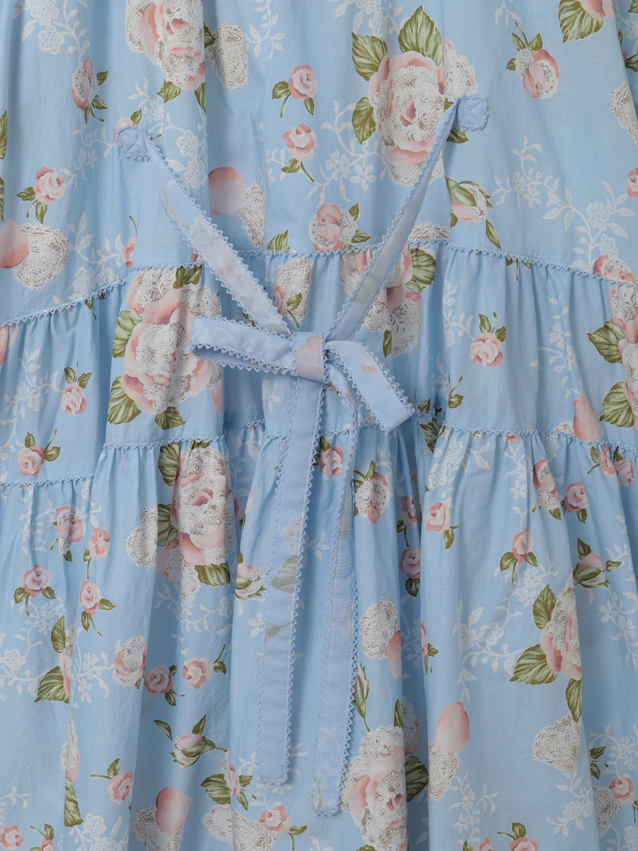 ポワン・ド・ローズプリントミディワンピース 詳細画像 ペールピンク 7