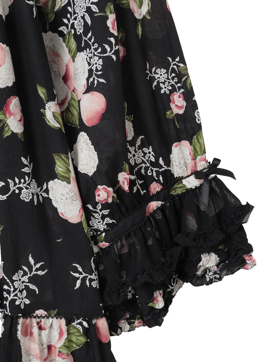 ポワン・ド・ローズプリントミディワンピース 詳細画像 ペールピンク 9