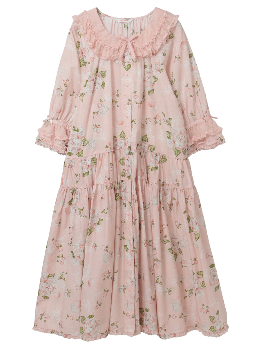 ポワン・ド・ローズプリントミディワンピース 詳細画像 ペールピンク 1