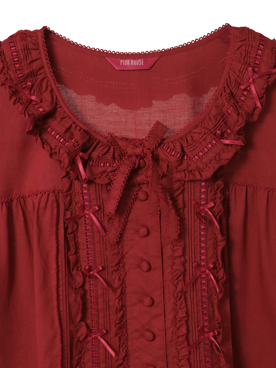 ミニリボンいっぱいティアードワンピース 詳細画像 シロ 12